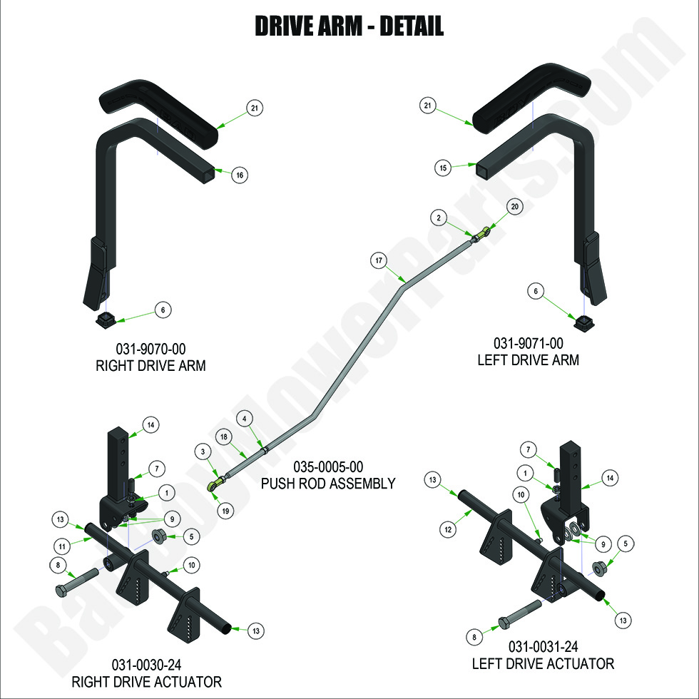 3457 - Bad Boy Mower Parts Lookup > 2024 > Renegade - Diesel > Drive Arm - Detail